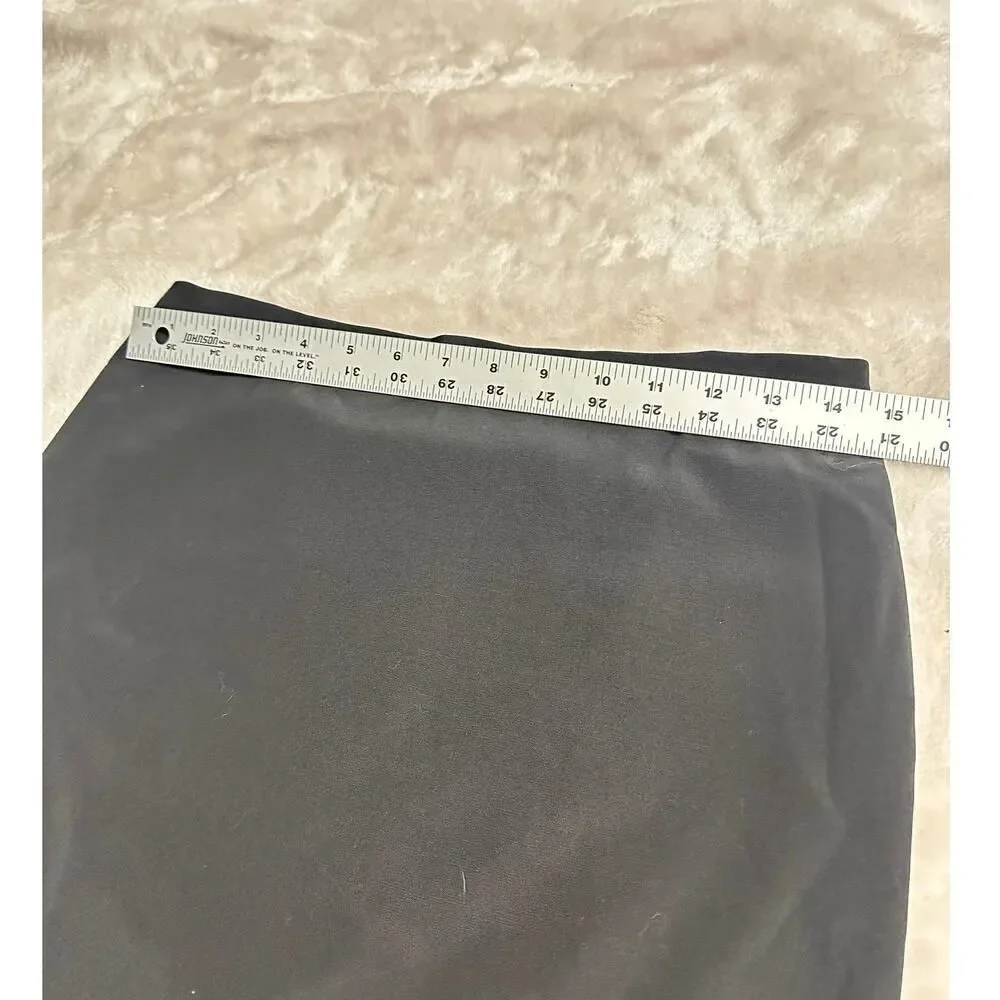 Jean Paul Gaultier Femme Pencil Skirt Women's 6 Black Wool Silk Knee Length Slit